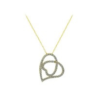 14K Solid Gold Love Necklace