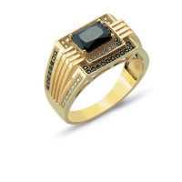 14K Solid Gold Men Ring