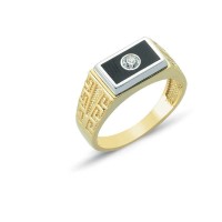 14K Solid Gold Men Ring