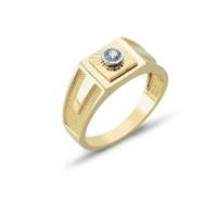 14K Solid Gold Men Ring