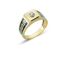 14K Solid Gold Men Ring