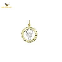 14K Solid Gold Scorpio Charm Pendant