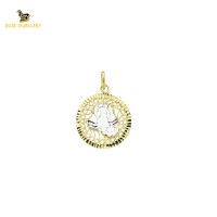 14K Solid Gold Scorpio Charm Pendant