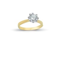 14K Solid Gold Solitaire Engagement Wedding Ring 