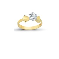 14K Solid Gold Solitaire Engagement Wedding Ring 