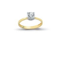 14K Solid Gold Solitaire Engagement Wedding Ring 