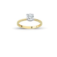 14K Solid Gold Solitaire Engagement Wedding Ring 