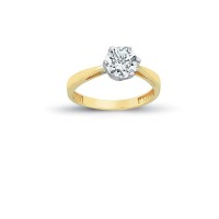 14K Solid Gold Solitaire Engagement Wedding Ring 