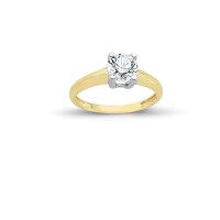 14K Solid Gold Solitaire Engagement Wedding Ring 