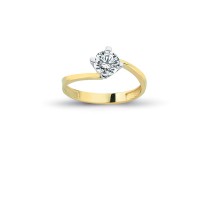 14K Solid Gold Solitaire Engagement Wedding Ring 