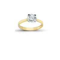 14K Solid Gold Solitaire Engagement Wedding Ring 