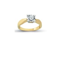 14K Solid Gold Solitaire Engagement Wedding Ring 