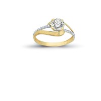 14K Solid Gold Solitaire Engagement Wedding Ring 