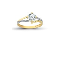 14K Solid Gold Solitaire Engagement Wedding Ring 