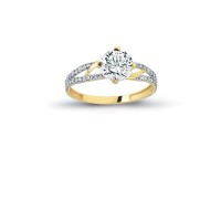 14K Solid Gold Solitaire Engagement Wedding Ring 