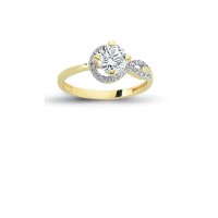 14K Solid Gold Solitaire Engagement Wedding Ring 