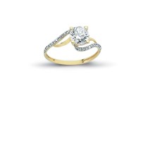 14K Solid Gold Solitaire Engagement Wedding Ring 