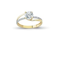 14K Solid Gold Solitaire Engagement Wedding Ring 