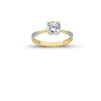 14K Solid Gold Solitaire Engagement Wedding Ring