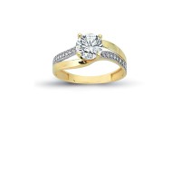 14K Solid Gold Solitaire Engagement Wedding Ring