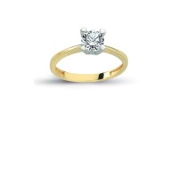 14K Solid Gold Solitaire Engagement Wedding Ring