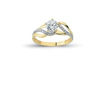 14K Solid Gold Solitaire Engagement Wedding Ring