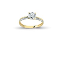 14K Solid Gold Solitaire Engagement Wedding Ring