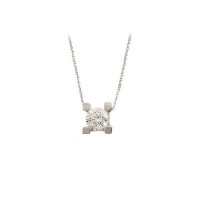 14K Solid Gold Solitaire Necklace