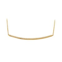 14K Solid Gold Water Line Necklace