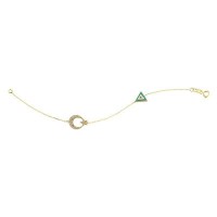 14K Solid Yellow Gold Turkish Evil Eye Bracelet