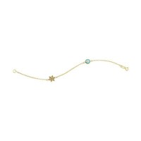 14K Solid Yellow Gold Turkish Evil Eye Bracelet