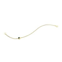 14K Solid Yellow Gold Turkish Evil Eye Bracelet