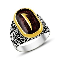 925K Sterling Silver Alif Men Ring