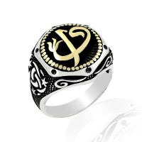 925K Sterling Silver Alif Waav Men Ring