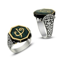 925K Sterling Silver Alif Waav Men Ring