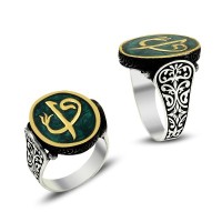 925K Sterling Silver Alif Waav Men Ring