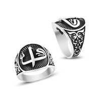 925K Sterling Silver Alif Waav Men Ring