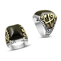 925K Sterling Silver Alif Waav Men Ring