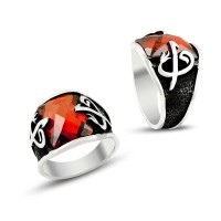 925K Sterling Silver Alif Waav Men Ring