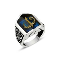 925K Sterling Silver Alif Waav Men Ring