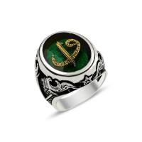 925K Sterling Silver Alif Waav Men Ring