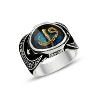 925K Sterling Silver Alif Waav Men Ring