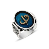 925K Sterling Silver Alif Waav Men Ring