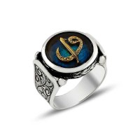 925K Sterling Silver Alif Waav Men Ring