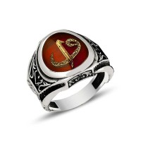 925K Sterling Silver Alif Waav Men Ring