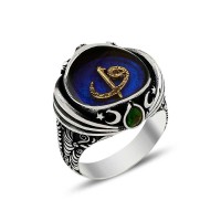 925K Sterling Silver Alif Waav Men Ring