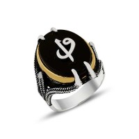 925K Sterling Silver Alif Waav Men Ring