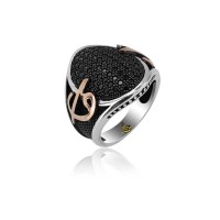 925K Sterling Silver Alif Waav Men Ring