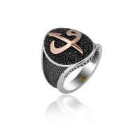 925K Sterling Silver Alif Waav Men Ring