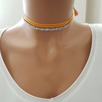 925K Sterling Silver Baguette Choker Necklace